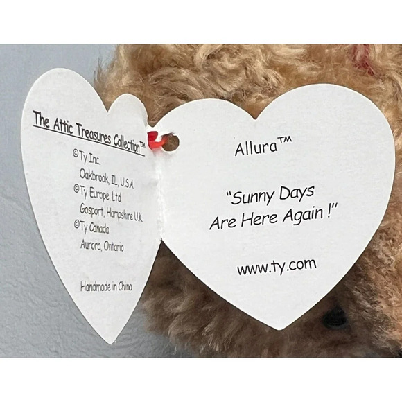RARE VINTAGE Ty Beanie Baby 1993 Allura Attic Treasures Collection - Picture 5 of 5